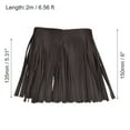 thumbnail image 2 of Unique Bargains 2 Yards 6 Inch Faux Leather Fringe Trim Tassel Fringe for Sewing, Coffee, 2 of 6