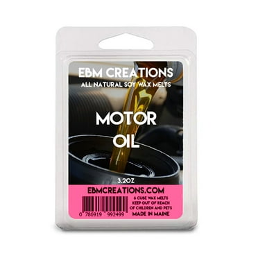 Motor Oil Scented Soy Wax Melts, EBM Creations, 6 Cube 3.2oz Clamshell Highly Scented!