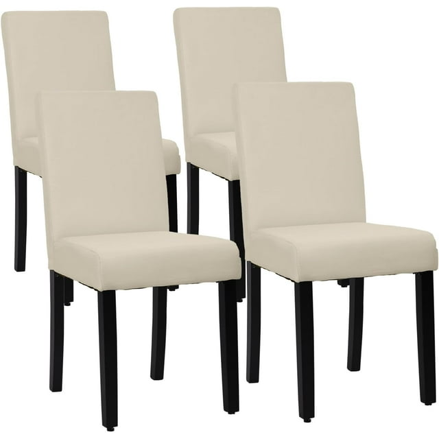 FDW Chaises de Salle à Manger Modernes Rembourrées en Tissu, Design Élégant (Ensemble de 4)