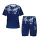 thumbnail image 1 of Balery Christmas Blue Conjunto de Pijama Infantil de Manga Corta con Estampado – Ropa de Dormir de Algodón Suave-Large, 1 of 5