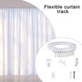 thumbnail image 6 of SDFGTstore Flexible Ceiling Curtain Track Set Easy Glides Designs White Rails with Rollers Hook for Shower Window and Room Dividers, 6 of 8