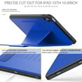 thumbnail image 6 of ELEHOLD Luxury Full Body Case for iPad 10th Generation 10.9"  2022,  Folio Magnetic Leather Cover with Auto Wake/Sleep Function Card Slots Kickstand Pencil Holder Business Style for Women Men,Blue, 6 of 7