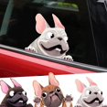 thumbnail image 4 of 2PCS Black Car Sticker 22 * ​​16cm, 3D Car Stickers Dog Car Sticker Rear Window Sticker French Bulldog Self-Adhesive Hood Decals Door Wall Sticker, 4 of 5