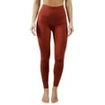 thumbnail image 3 of 90 Degree by Reflex  Cold Gear High Waist Fleece Lined Legging with Side Pockets S - Russet Brown, 3 of 6