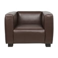 thumbnail image 2 of Christopher Knight Home Goyette  Faux Leather Club Chair by  Dark Brown/ Dark Walnut, 2 of 5