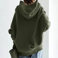 thumbnail image 4 of SDNall Hoodies for Women Solid Color Hoodie Zipper Long Sleeve Sweatshirts Long Coat Tops with Pockets Zip Up Hoodie Women (Army Green, Sizes S-XXXXL), 4 of 9
