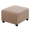 thumbnail image 1 of SUTENGDA Square Ottoman Cover Soft  Stretch Jacquard Ottoman Slipcovers Waterproof Non Slip Footstool Protect With Elastic Bottom Machine Washable-Primary color, 1 of 7