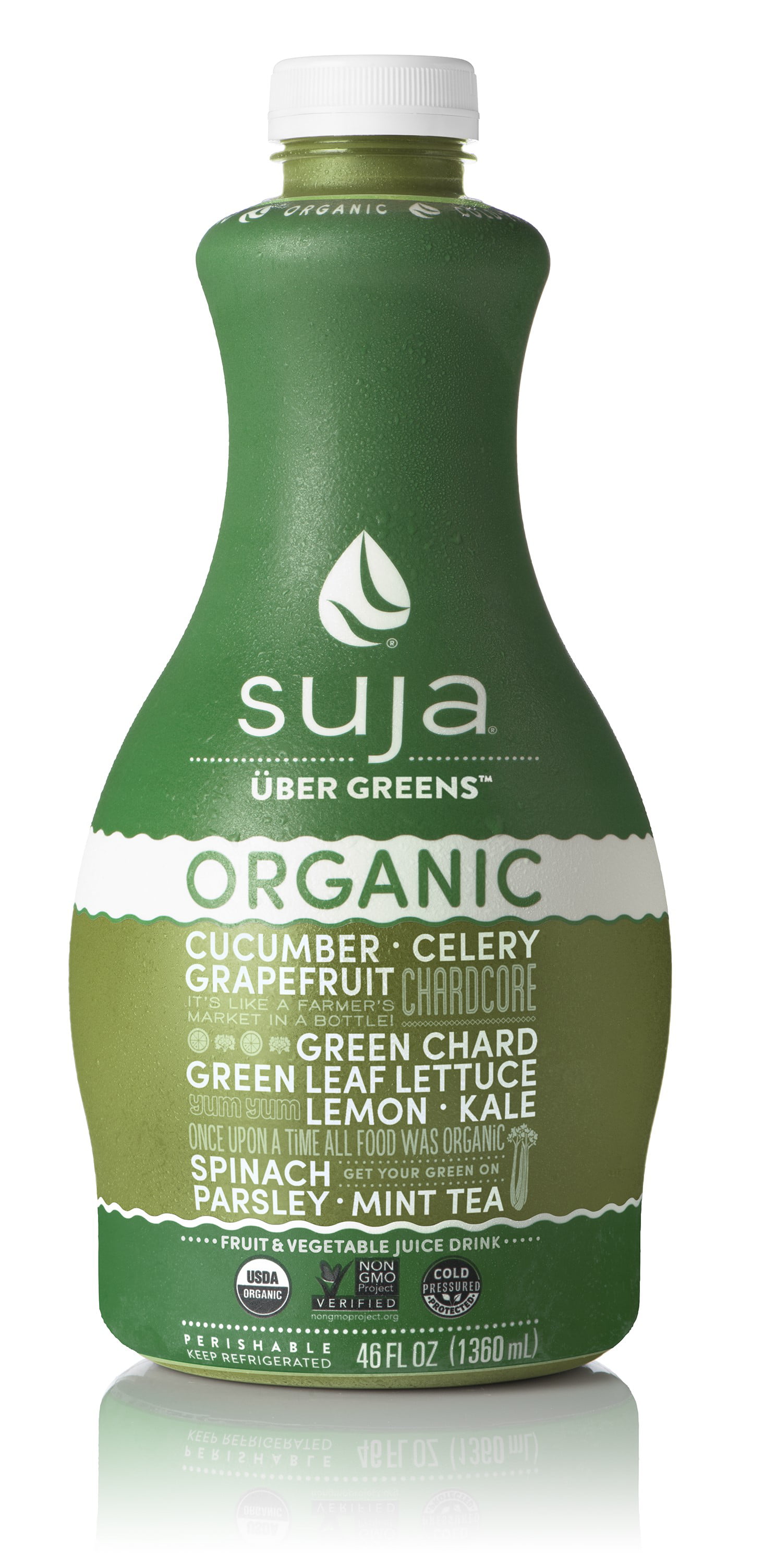 Suja Organic Uber Greens, Cold Pressed Green Juice, 46 Oz ...