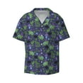 thumbnail image 3 of Goofa Magic Toads in Hats Printed Men's Casual Short-sleeved Shirt,Lightweight Breathable Button-down,Summer Casual men's top,Versatile Fashion shirt-X-Large, 3 of 7