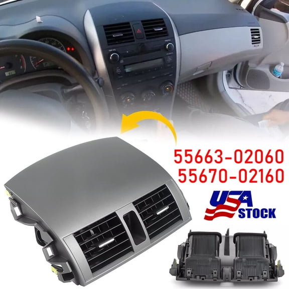 Center Dash A/C Outlet Air Vent Panel 55663-02060 For Toyota Corolla 2009-2013
