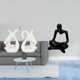 thumbnail image 2 of Estatua de cisne, figura de cisne de cerámica, escultura abstracta de resina, estatua humana, ideal para parejas, familias y amigos, decoración del ho, 2 of 8