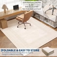 thumbnail image 3 of HIWEAVER Beige 8' x 10' Washable Area Rugs for Living Room Soft Geometric Bordered Indoor Modern Large Throw Carpet for Dining Room Non Slip Farmhouse Floor Cover for Home Decor, 3 of 6