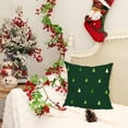 thumbnail image 2 of Christmas Pillow Cover 18X18 Inch Christmas Tree Decoration Holiday Farmhouse Winter Pillow Case Decor for Home Sofa Couch (Red) AA624-18, 2 of 6