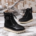 thumbnail image 2 of SACFOF Women's Combat Boots Rave Boots for Women Booties Motorcycle Fashion Buckle Goth Chunky Heel, 2 of 6