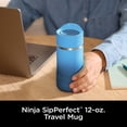 thumbnail image 2 of Ninja Sip Perfect 12oz Stainless Steel Travel Mug, Leak Proof Lid, Dishwasher Safe, Tropical Blue, 2 of 8