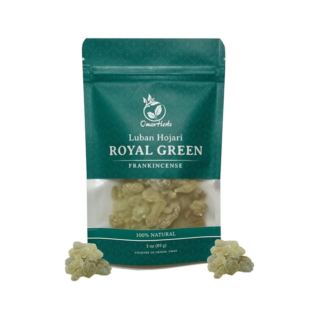 Incienso Oman Herbs Royal Green Hojari de Resina Pura 85 g