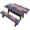America 250 Stars and Stripes, variant on America 250 Eagle Picnic Table Cover with Bench Covers American Flag Windproof Camping Fitted Tablecloth with Elastic Band 5 ft for Indoor Outdoor Patio 3pcs 60x30in