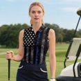 thumbnail image 3 of KEIAHUAN American Flag Women Golf Tank Tops with Pockets Comfortable Smooth Racerback Athletic Sleeveless Shirts Washable Soft Tennis Tank Tops with Quarter Zip Size XS, 3 of 7