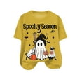 thumbnail image 3 of guuuGxd Womens Halloween Tshirt Fall Tee Shirt Funny Graphic Clothes Halloween Shirt for Women Yellow,XXL, 3 of 3