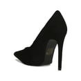 thumbnail image 3 of Women Vegan Suede Pointy Toe Stiletto Heel Pump 19008, 3 of 6