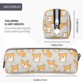 thumbnail image 3 of Yiaed Corgi Dog Print Leather Pencil Case - Leather Pen Pencil Holder - Elegant & Practical Pencil Pouch for Work & Office, 3 of 7