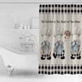 thumbnail image 2 of Shower Curtain Bathroom Set Kitchen Chef Dwarf Cake Waterproof Fabric Shower Curtains with Grommets&Hooks Black White Plaid Retro Linen Privacy Bath Curtain for Bathtub 36x72in, 2 of 7