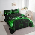 thumbnail image 3 of Castle Fairy Gradient Gamer Boy 7-Piece Bedding Comforter Set,Abstract Gamepads King Bedding Sets,Futuristic Cubes Ultra Soft Bed Sheets,Super Cozy Room Decor, 3 of 8