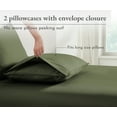 thumbnail image 5 of California Design Den King Pillow Cases Set of 2 - 100% Organic Cotton Pillowcases - Olive Green, 5 of 10