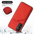 thumbnail image 3 of Allytech Wallet Case for Samsung Galaxy A14 5G, [3 Card Slots] Slim Fit Premium PU Leather Kickstand Function Cover with Magnetic Buckle, Shockproof Anti-Drop Luxury Shell - Red, 3 of 6