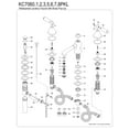 thumbnail image 6 of Kingston Brass KC7060PKL Duchess Widespread Bathroom Faucet with Brass Pop-Up, Matte Black, 6 of 8