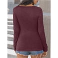 thumbnail image 6 of Womens Long Sleeve Shirts Casual Fall Fashion Clothes Tops Basic Ribbed Knit T Shirts, 6 of 6