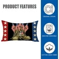 thumbnail image 2 of Memorial Day Soldier Boots Lumbar Decorative Rectangle Pillow Cover 12 x 20, 4th of July Patriotic America USA Stars Outdoor Pillowcase, American Flag Veterans Day Cushion Case Home Decor, 2 of 5