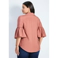 thumbnail image 2 of Avenue Women's Plus Size Sonia Bell Sleeve Shirt, 2 of 2