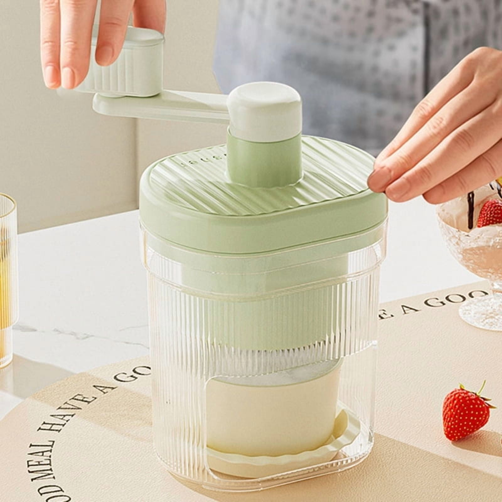 Hand Cranks Snow Cone Machine Delicate Ice Crusher Practical Kitchen Tool For Shaved Ice Dessert And Beverages