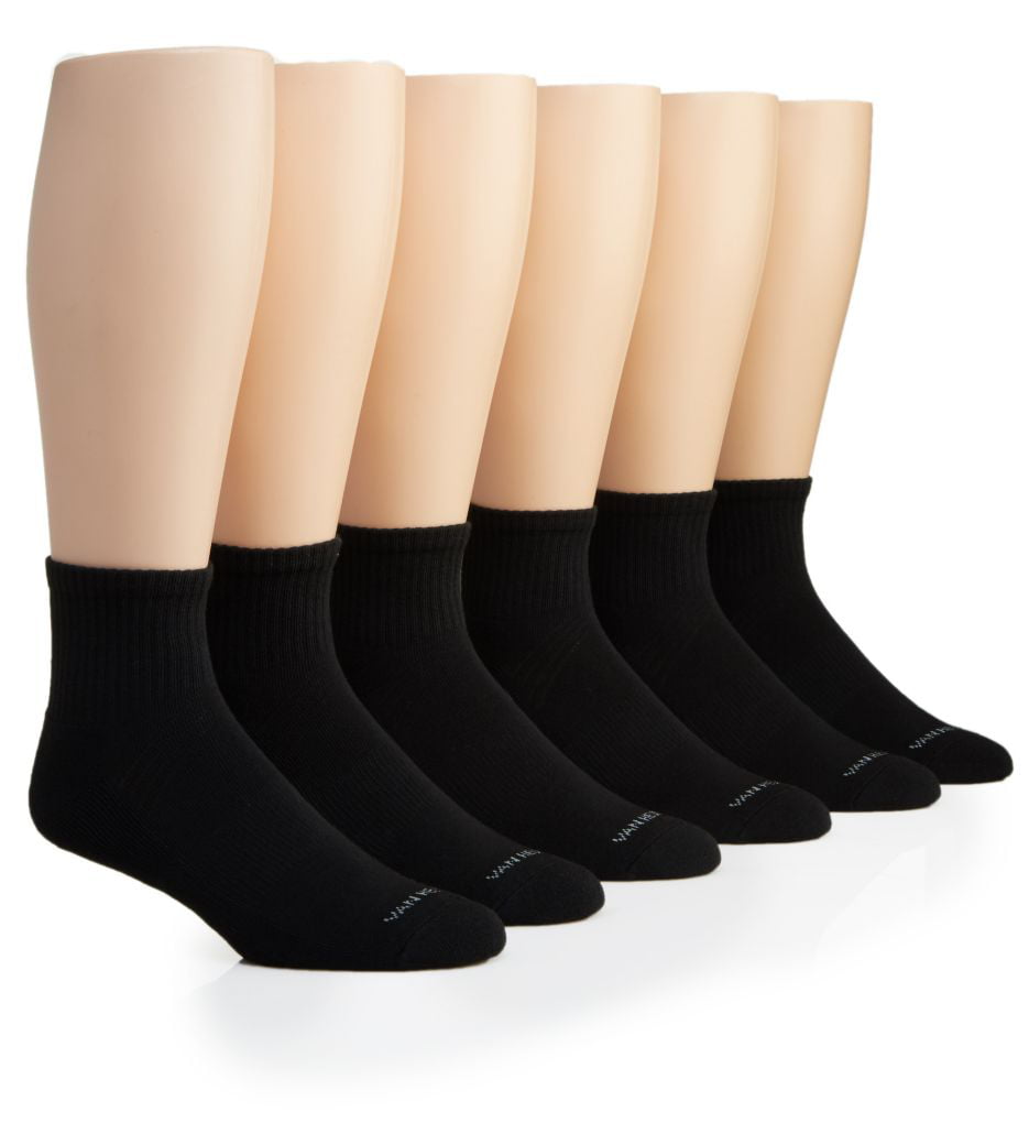 New W T VAN HEUSEN Special Value 6 Pack Men's Athletic Low Cut Socks Size 10-13 