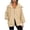 Khaki, variant on Lindreshi Zip up Hoodies for Women Fashion Women's Zipper V-Neck Pullover Tops Long Sleeve Print Hooded Blouse Sweatshirt