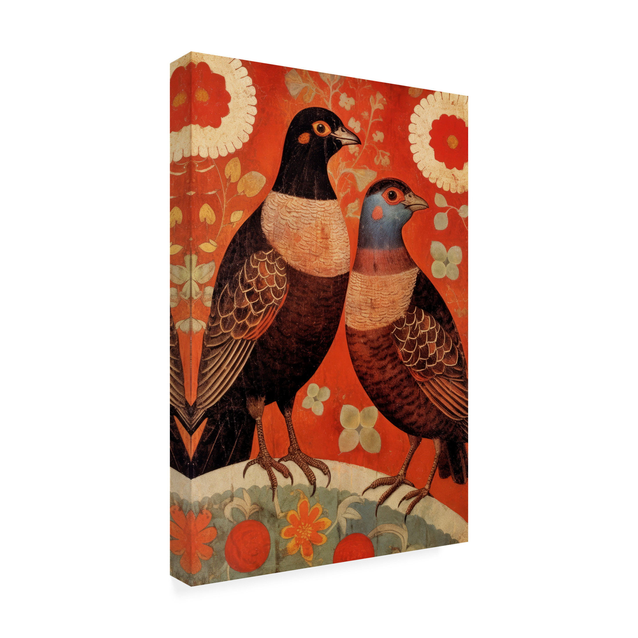 Trademark Fine Art Treechild Nostalgic Birds Canvas Wall Art