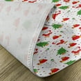 thumbnail image 5 of Ambesonne Christmas Place Mats Set of 4, Xmas Tree Santa Claus, Standard Size, Green and Red, 5 of 6