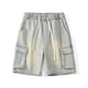 thumbnail image 2 of Pantalones cortos vaqueros holgados para hombre de Cagnkofi, estilo informal, estilo bermudas, holgados y rectos., 2 of 5