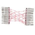 thumbnail image 5 of Prettyia Beads elástico doble peine Clips mujeres accesorios para el cabello Rosado Hugo Magic Beads Hair Peines, 5 of 5