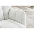 thumbnail image 4 of 050-Teddy Fabric Rocking Glider Nursery Chair for Living Room Indoor, Ivory, 4 of 12