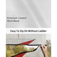thumbnail image 6 of 4th of July RV Awning Sun Shade Screen 9'X7' American Flag Mesh Sunscreen Texas Star Stars Stripes Retro Wooden Awning Shade Screen with Zipper UV Blocker Completed Kits for RV Motorhome Camper, 6 of 7