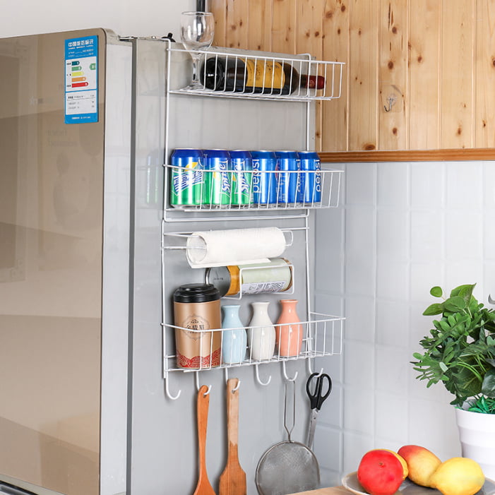 Details about   Rotatable Rack Cabinet Hooks Storage Rack Self-Adhesive Folded Kitchen Organizer 