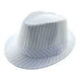 thumbnail image 1 of Sombrero de verano retro a rayas para hombre y mujer, con circunferencia de 56-58 cm, para exteriores, protector solar, estilo jazz, 1 of 5