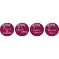 thumbnail image 2 of Darling Souvenir chocolate Candy Labels 190 Pcs Blossom Wedding Stickers DIY-Burgundy, 2 of 2