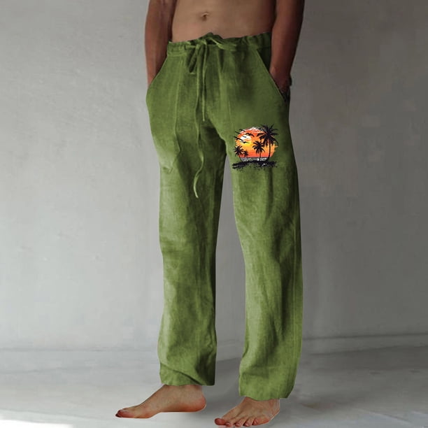 Pantalones largos para hombre, moda, estampados, casuales, cintura elástica con bolsillo, pantalones deportivos, pantalones de poliéster para hombre.