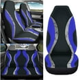 thumbnail image 3 of Pzuqiu Blue Car Seat Covers Full Set 4 Pcs Car Interior Decor Front & Rear Seat Covers Soft Breathable Seat Protector Universal Automotive Seat Cover Accessories, 3 of 7