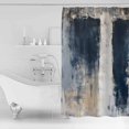 thumbnail image 4 of 72x78 Inch Shower Curtain Navy Blue Grey Bathroom Decor Waterproof Fabric Bathtub Bath Curtains Decorative Modern Abstract Art Rustic Extra Long Shower Curtain Set with Hooks, 4 of 6