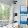 thumbnail image 5 of Matte Black Tub Shower Faucet Set Complete with 8-Inch Rainfall Shower Head and Tub Spout Included Shower Valve Tub Shower Trim Kit, 5 of 13
