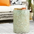 thumbnail image 4 of Livabliss Garden Stools - Bishop Green Ceramic Decorative Garden Stool - Global Indoor Outdoor Chinoiserie Decor - Patio Garden Room Furniture Piece (18"H x 13"W x 13"D), 4 of 9